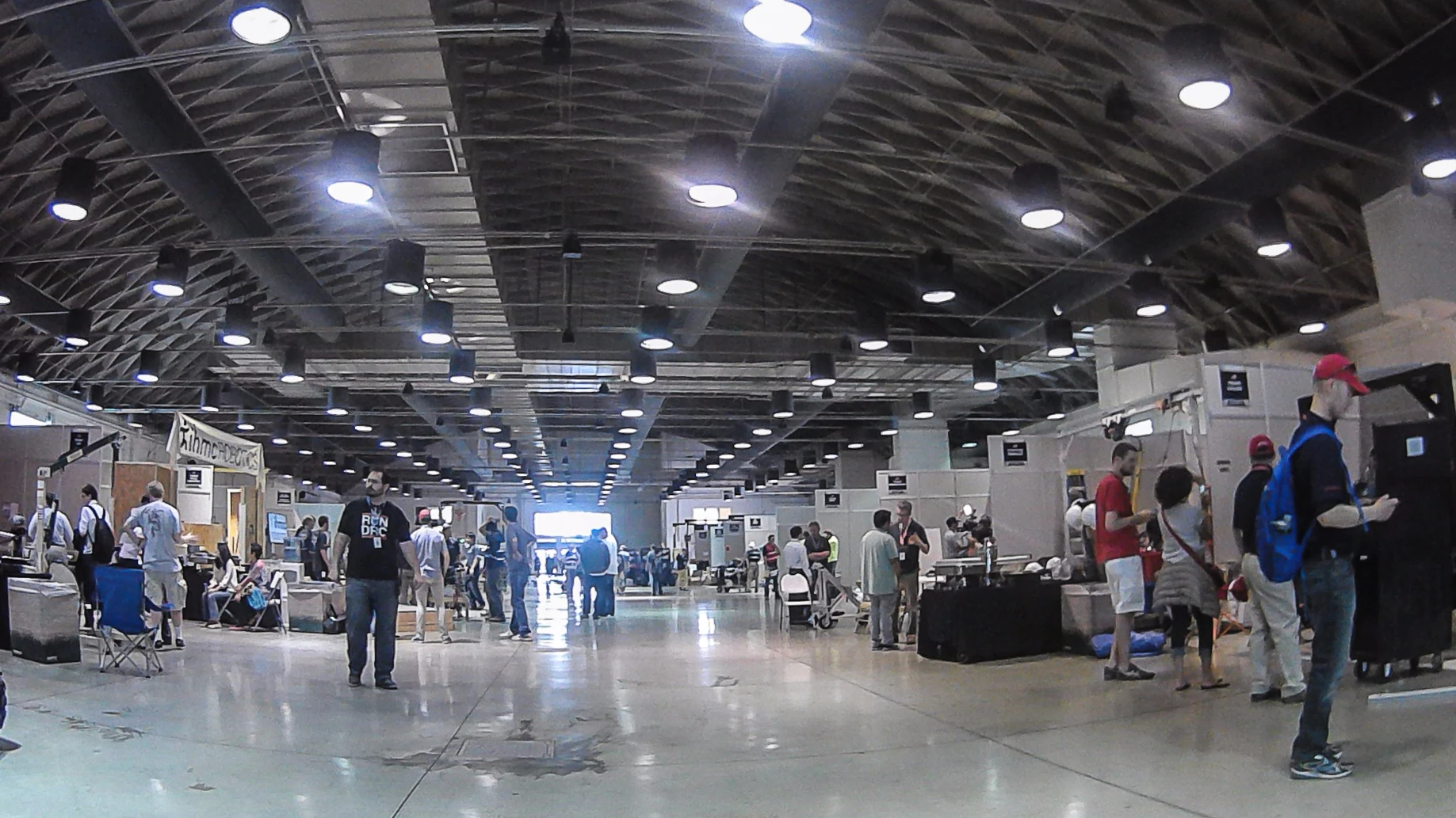 The garage provided plenty of space for maneuvering robots
