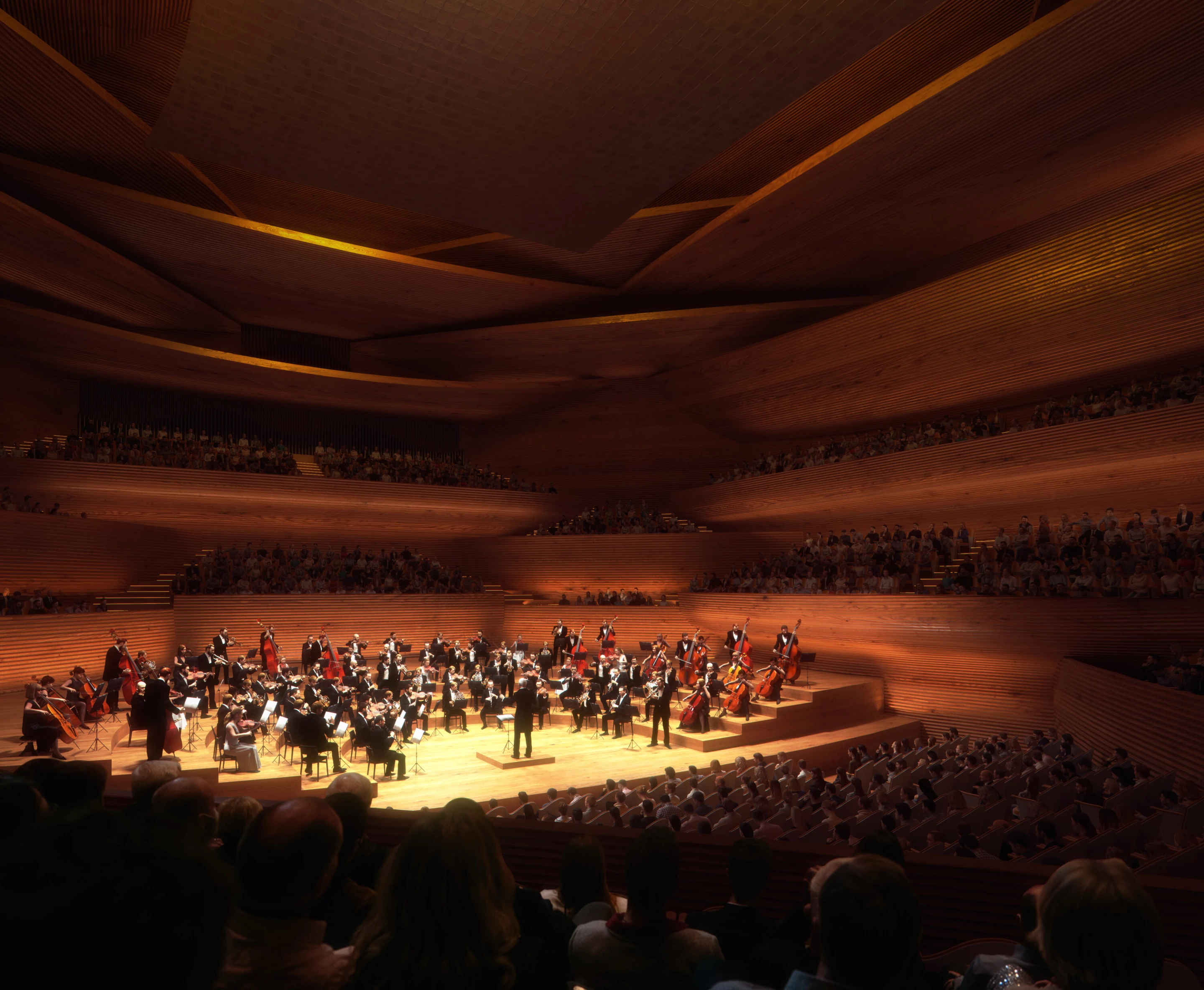 The Vltava Philharmonic Hall's main performance space will seat up to 1,800 people
