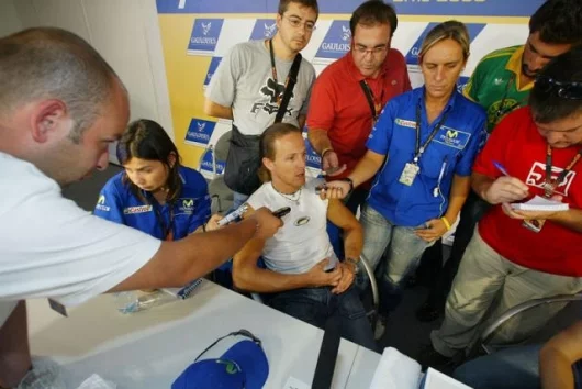 Sete Gibernau is the centre of media attention