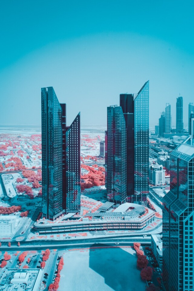 Pockets of red suggest more greenery in Dubai than one would have expected