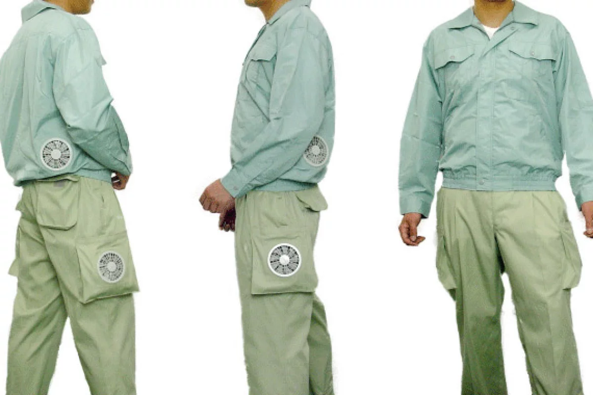 Kuchofuku's Air-Conditioned Cooling pants feature two battery powered fans to keep your legs cool