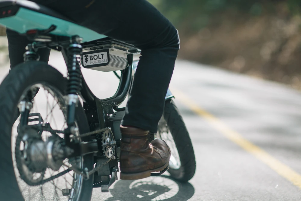 The M-1 has quick release batteries for easy charging indoors or out