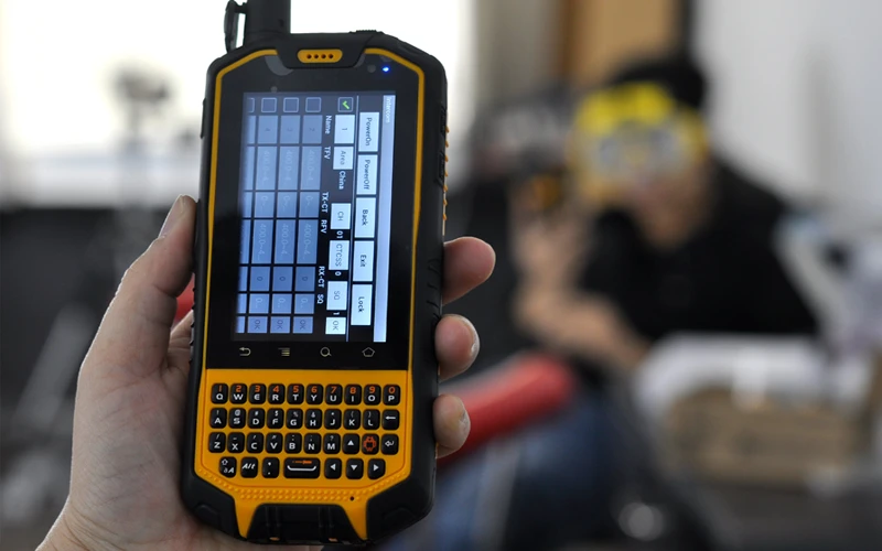 The Runbo X3 in use for size perspective