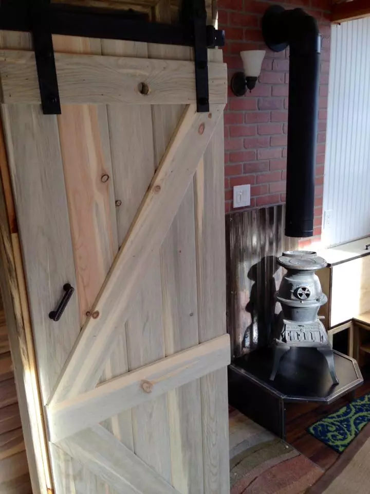 The wood-burning stove