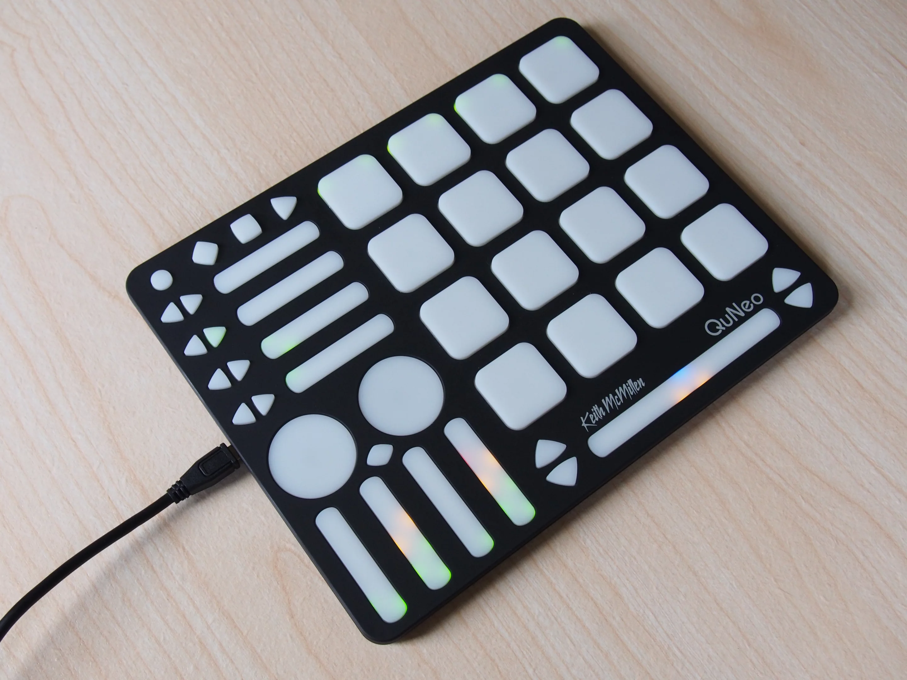 The QuNeo is constructed from plastic