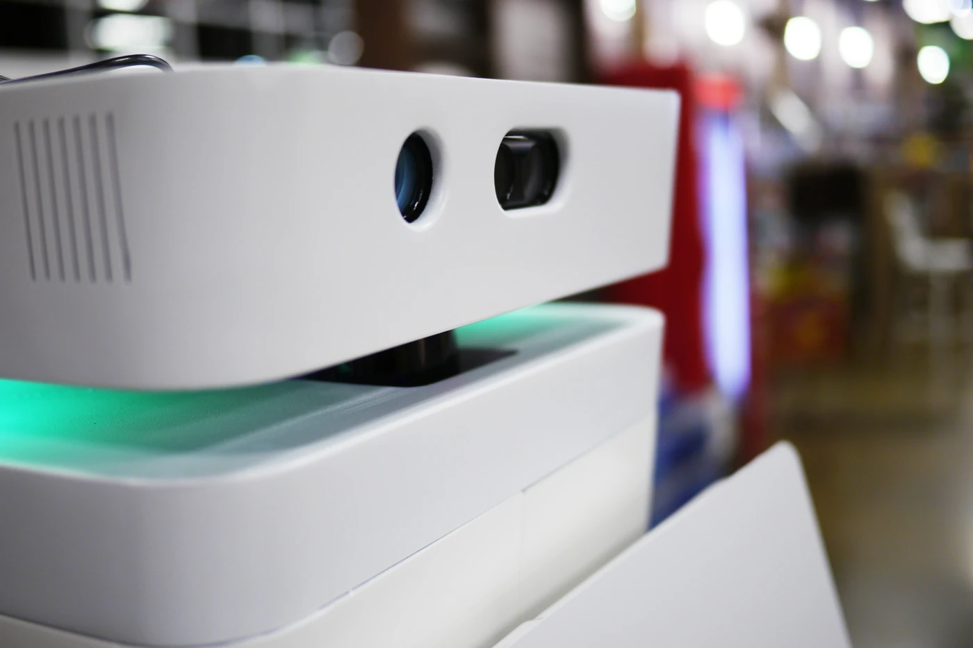 The OSHbot's laser collision avoidance system