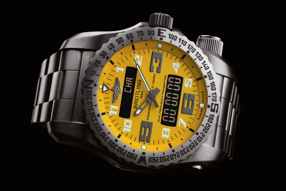 The Breitling Emergency 2 transmits emergency signals on two frequencies
