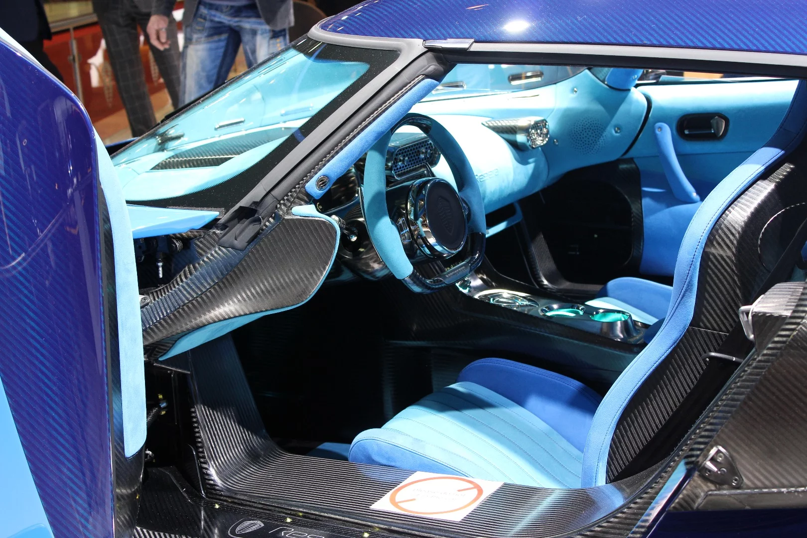 The Koenigsegg Regera d'Elegance's interior matches the exterior