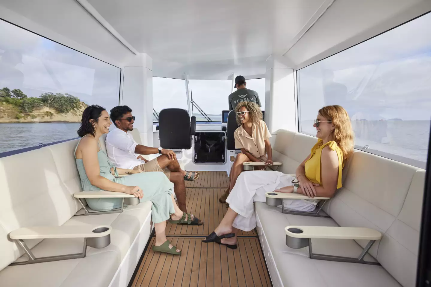 The Vessev VS–9 can ferry up to 10 passengers per trip - plus a pilot and deckhand