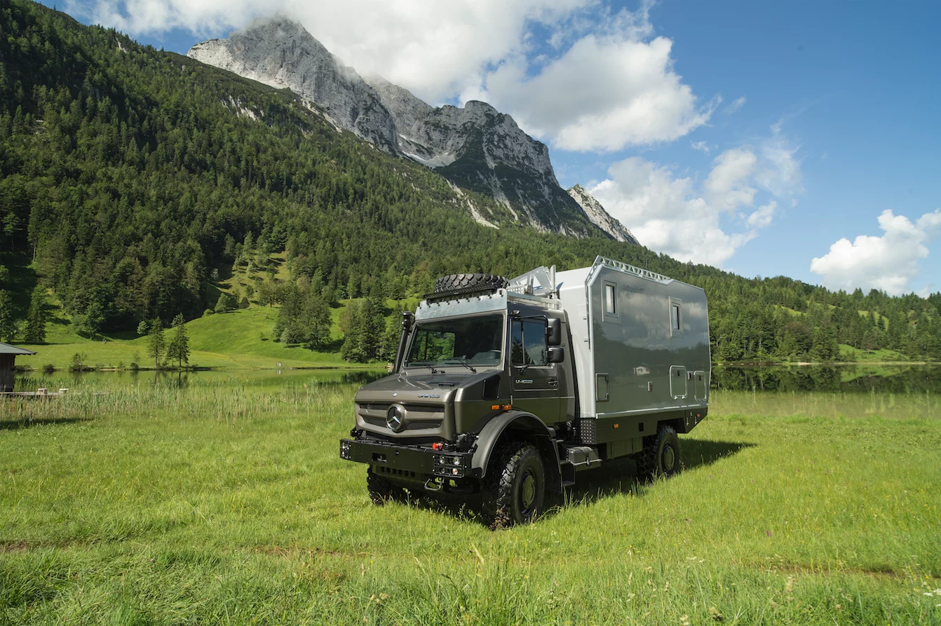 The €280,000 Bimobil EX 435 invites adventurous husband and wife teams and other duos to explore the world