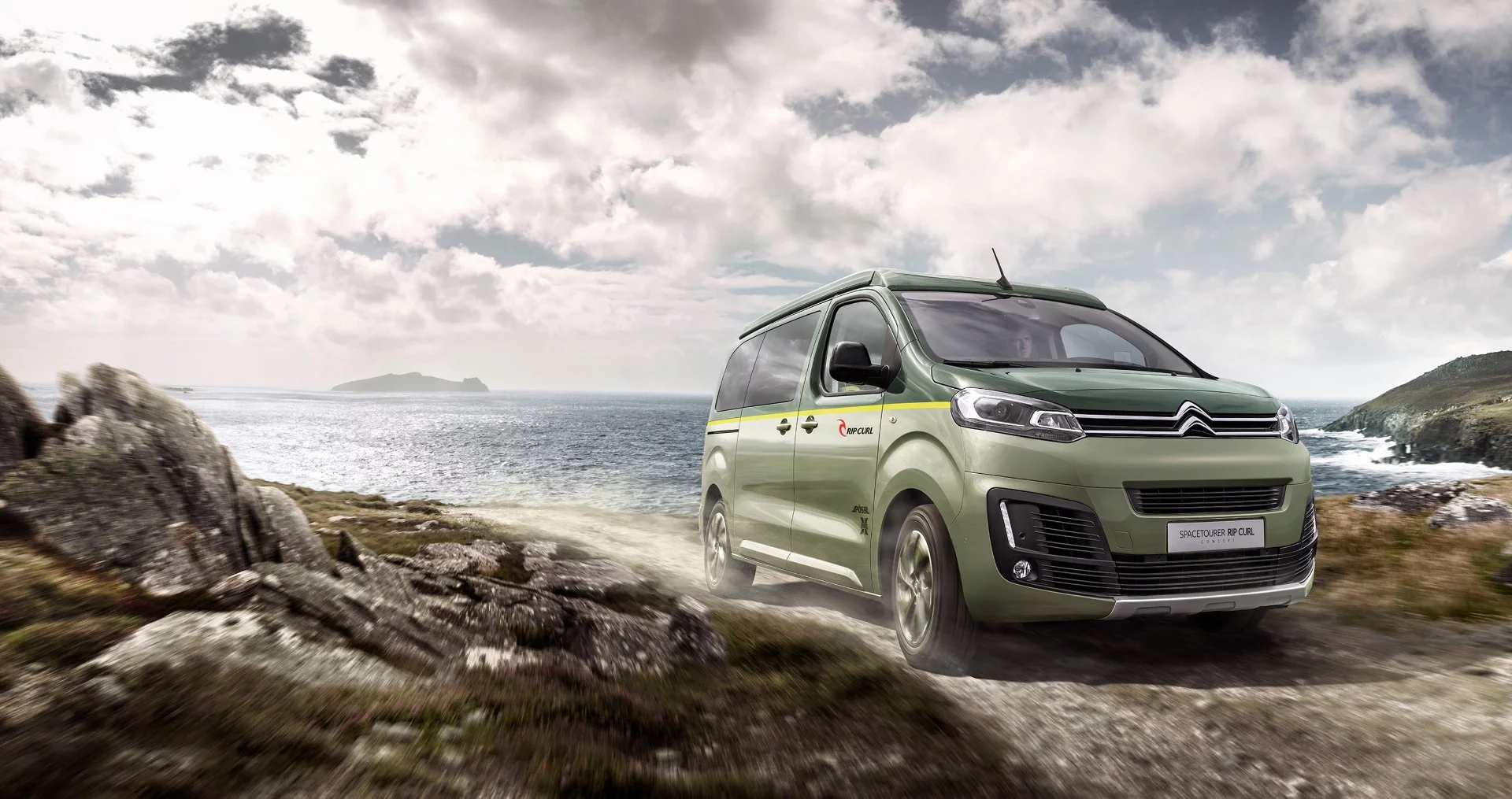 Citroën's SpaceTourer Rip Curl Concept will be shown at the Frankfurt Motor Show on September 14, 2017, leveraging the brand equity and lifestyle marketing expertise of the original surfwear giant to develop a 4x4 touring camper van for surfing and other outdoor pursuits.