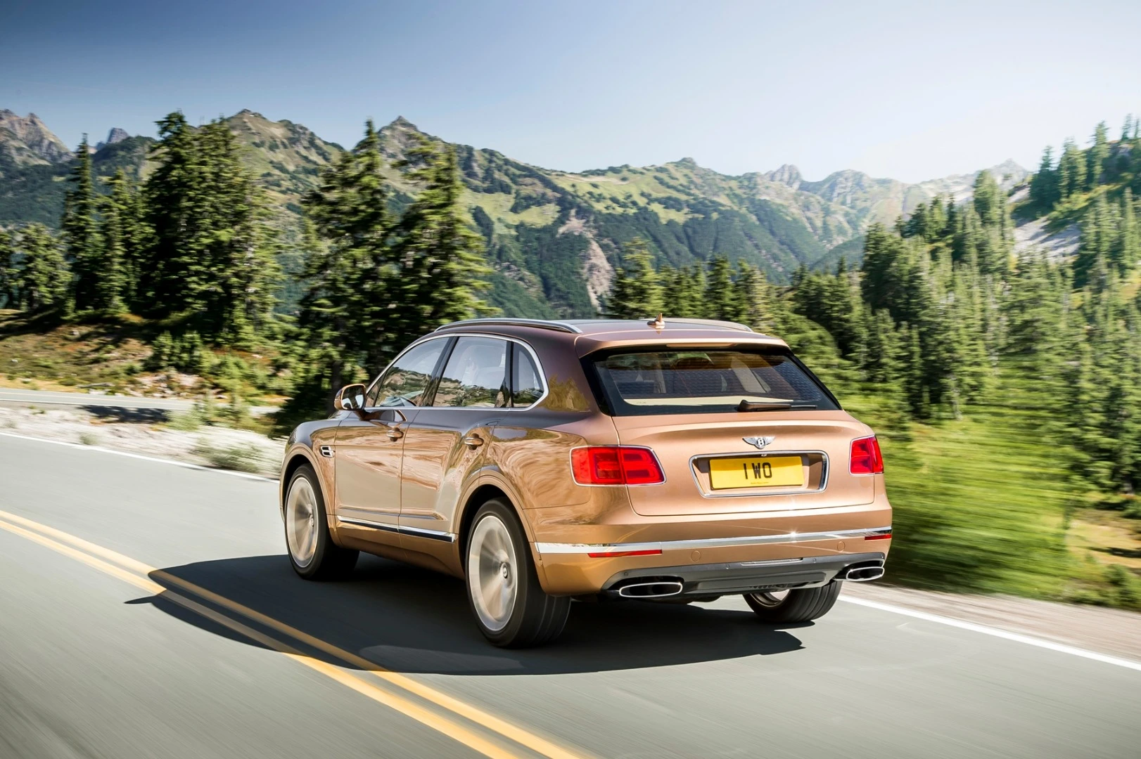 The Bentayga has a top speed of 187 mph (301 km/h)