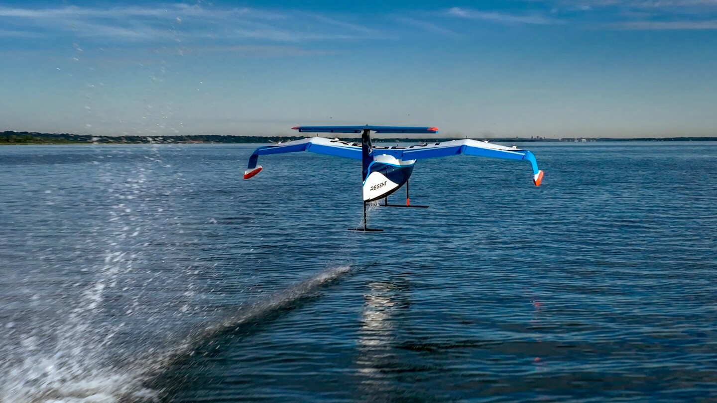 Watch the world's first hydrofoiling ground effect vehicle take off