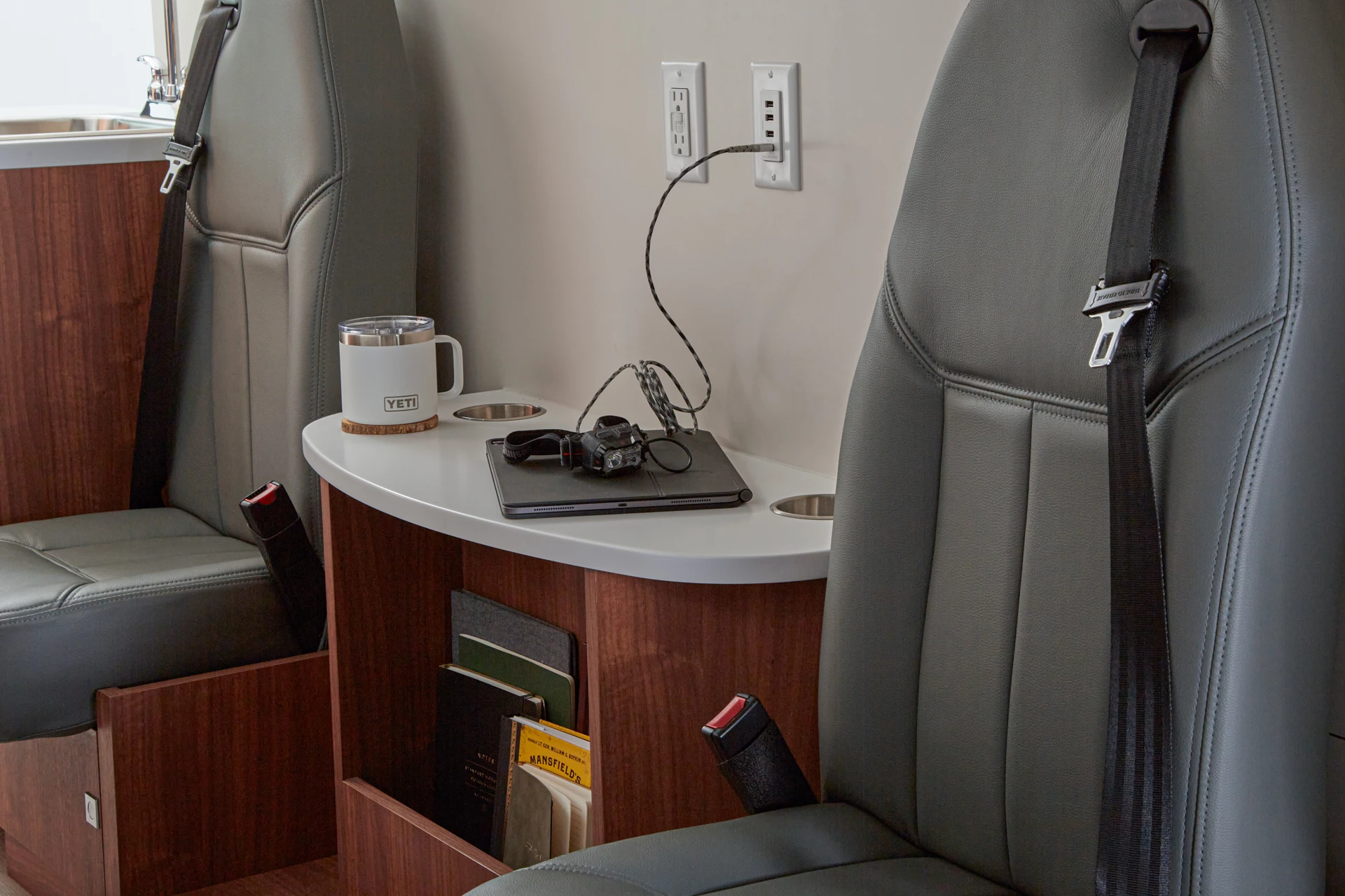 Plenty of outlets for charging and powering appliances and electronics