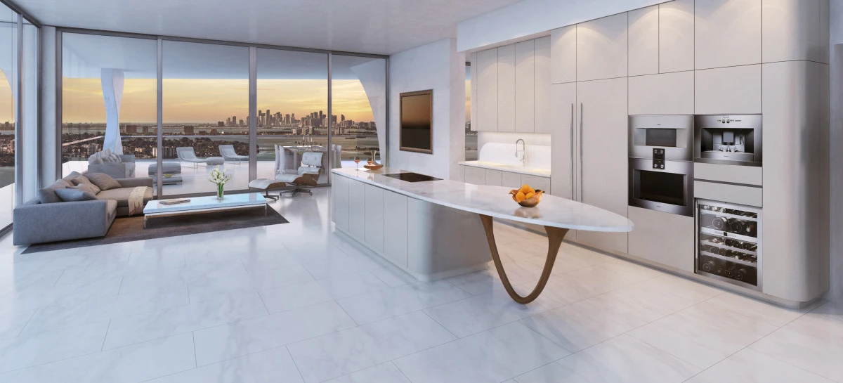 All units at the Jade Signature feature high-quality cabinet and kitchen appliances