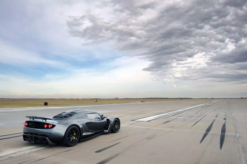 The Hennessey Venom GT at Ellington Airport