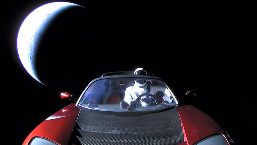 Last image transmitted from the Roadster