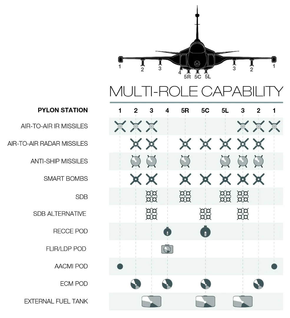 The Gripen E multi-role infographic