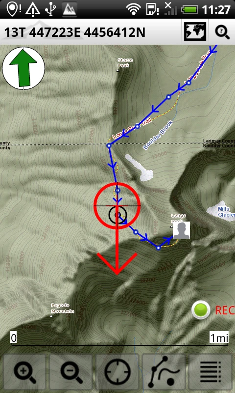 ViewRanger's maps are available in both USGS topo and shaded terrain views