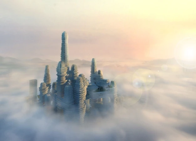 A view of the top of the Cloud Citizen complex