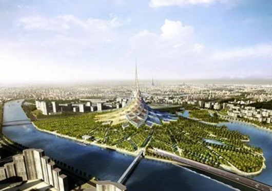 Design sketch of Foster + Partners' Crystal Island ProjectImage: http://www.fosterandpartners.com/