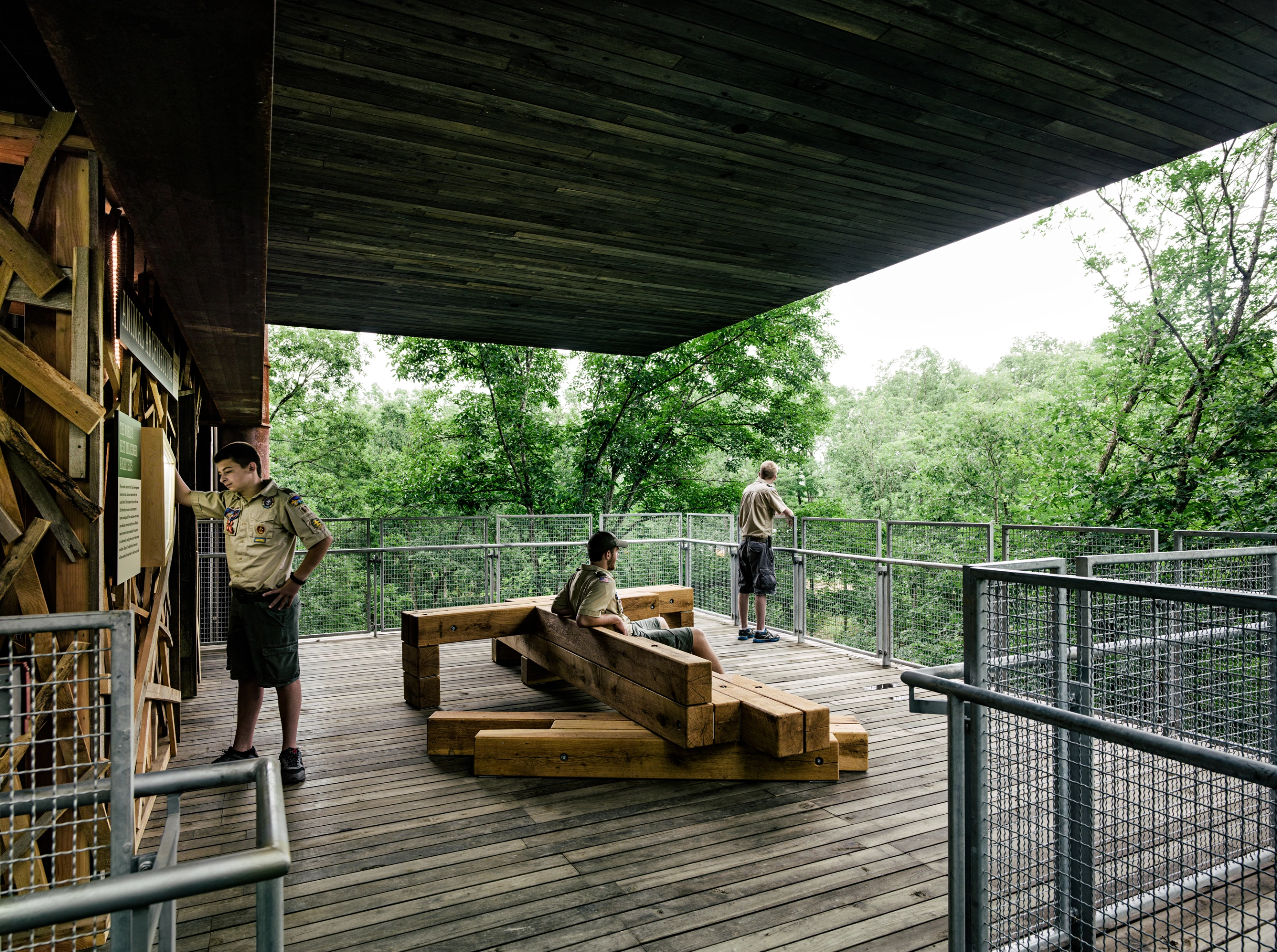 The Sustainability Treehouse has outdoor terraces to minimize indoor space and create dynamic opportunities for observation of the natural world (Photo: Joe Fletcher)