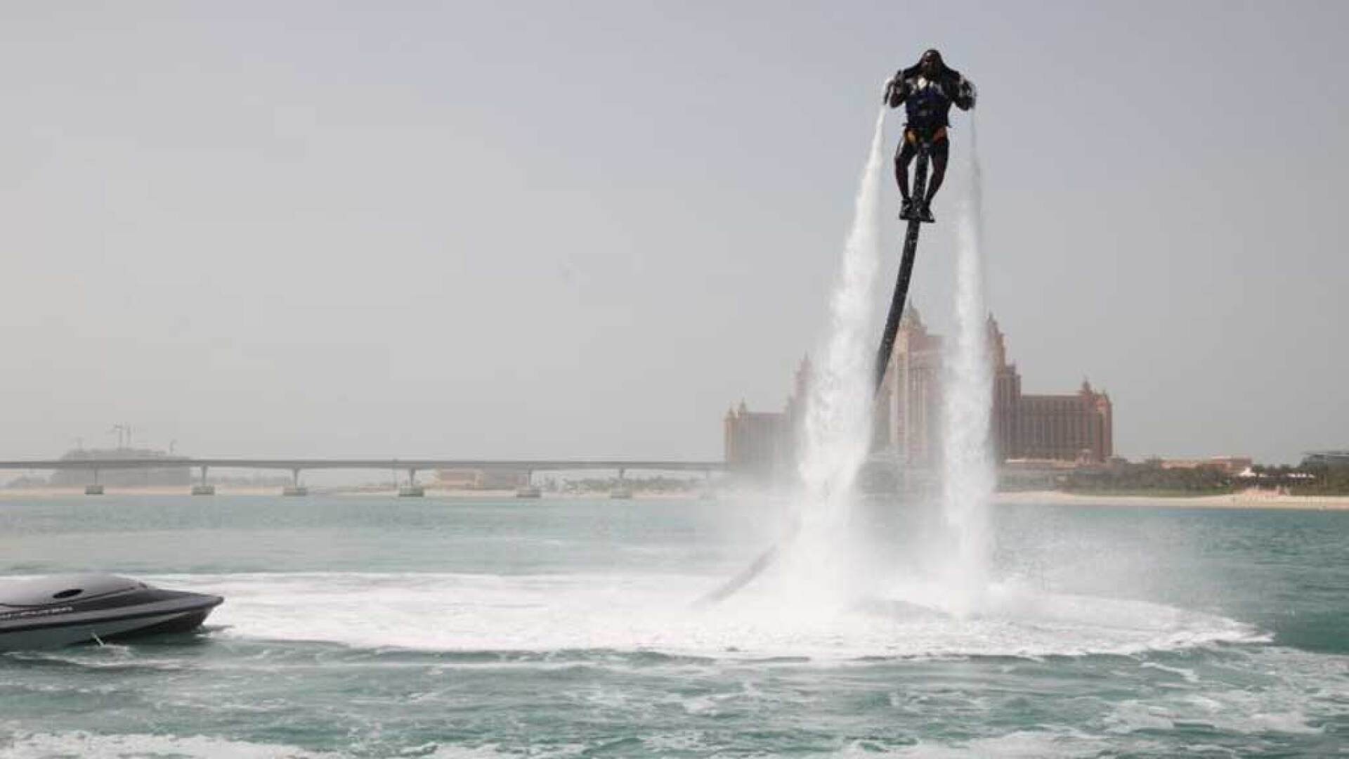 Waterpropelled JetlevFlyer personal jetpack set for release