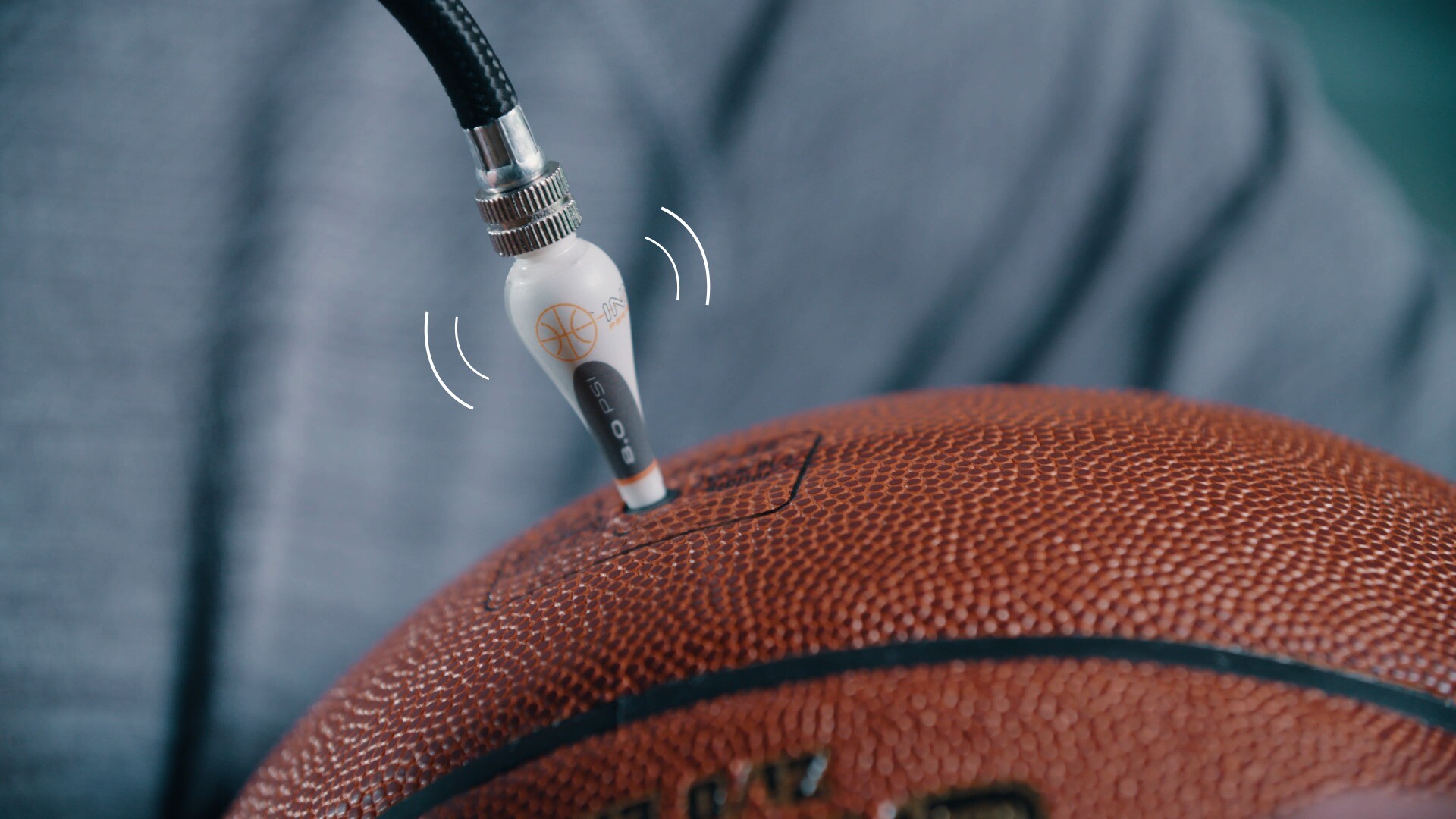 Pump needle gives you a whistle when the basketball's just right