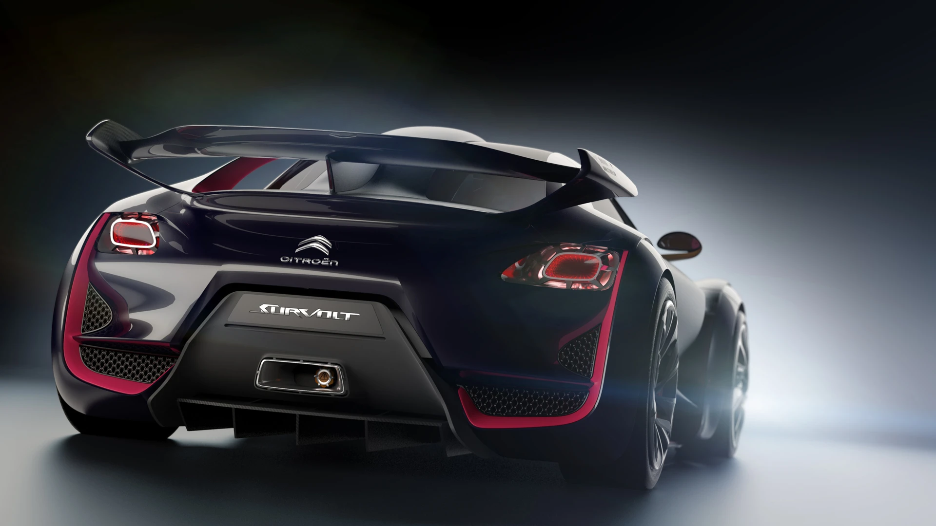 The Citroen electric small car concept - the Survolt - fits the supermini class with a look of a larger supercar