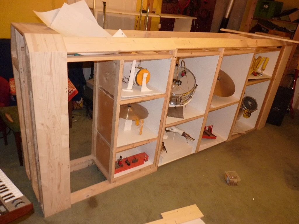 Making sure the real instruments fit inside the frame