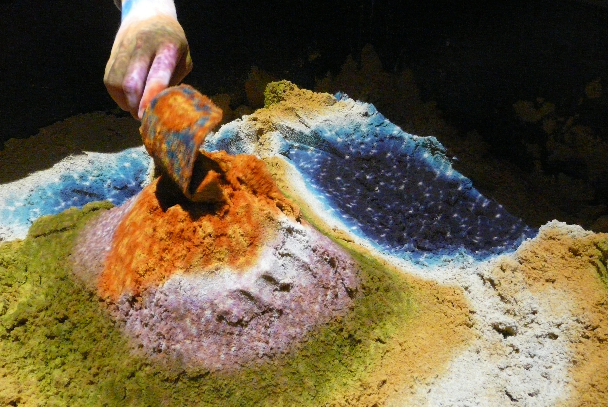 The SandyStation makes it possible to build a mountain and dig a hole out of the top to spew lava.