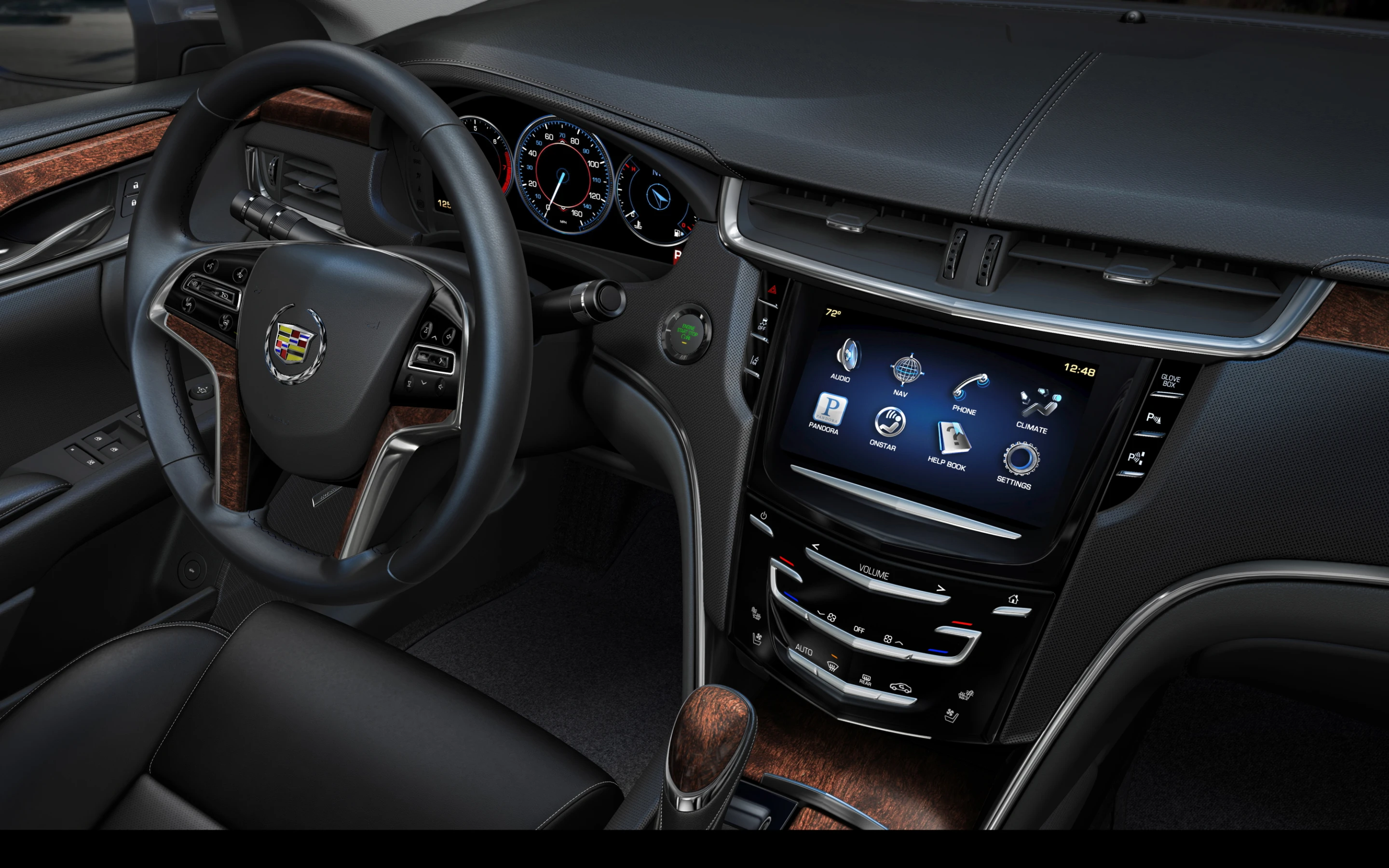 The 2013 XTS also marks the debut of the new CUE infotainment system (Photo: © General Motors)