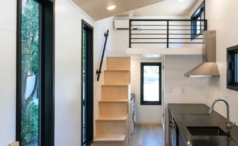 The tiny house used by the scientists to conduct their real-world hair-styling experiments