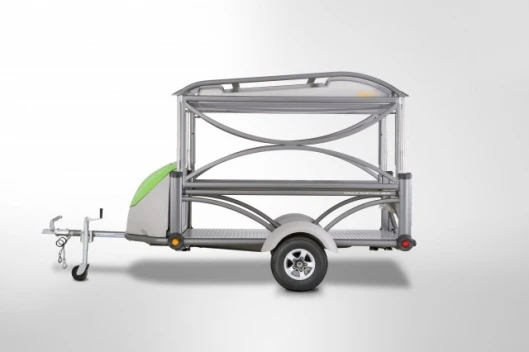 Sylvan GO Camper Trailer -Transport mode, weighs only 700lbs.