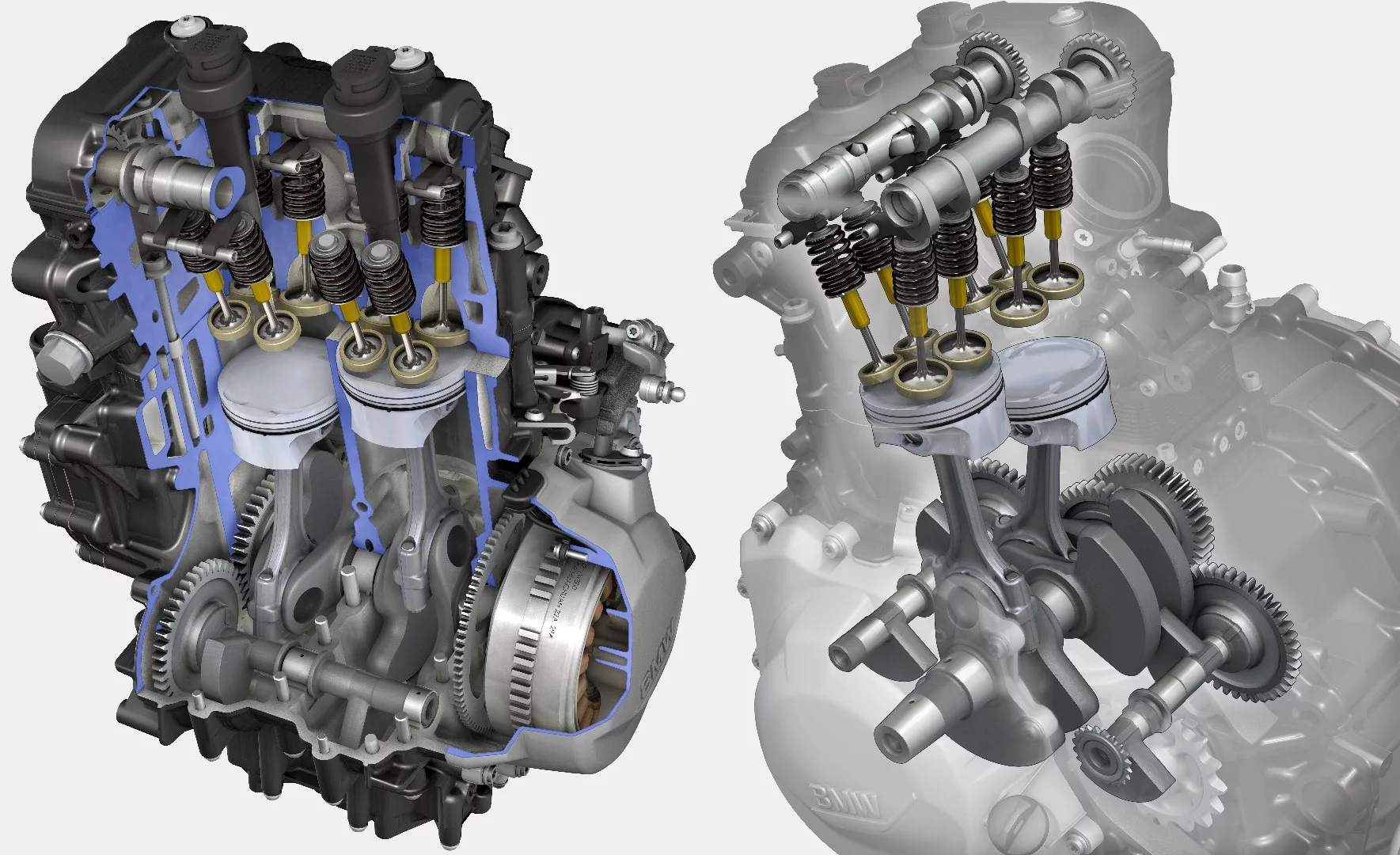 The Project 9cento name signifies it is a 900. Whether that's a 900cc class motorcycle which has the same 853cc capacity vertical twin engine of the F850GS, or a full 900cc, we don't know. Prior art is not a reliable guide as recent F Series models have strayed from traditional nomenclature. The F 750 GS and F850GS both share the same liquid-cooled, parallel-twin 853cc engine, with 57 kW (77 hp) and 70 kW (95 hp) maximum power respectively. Significantly revised once already during its 12 year lifetime (both engines pictured), the strength of the vertical twin BMW motor is that it produces very strong mid-range and usable power, so it will be interesting to see if the mooted production bike actually gets stretched to 900cc or simply gets a further power boost and a new name. Regardless, 100 plus horses seems likely.