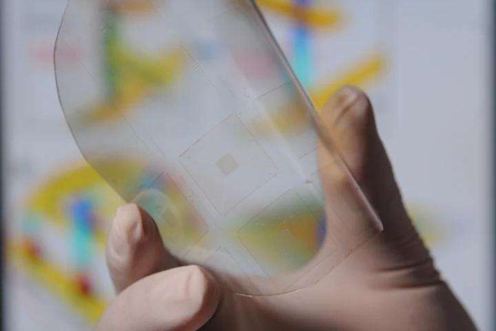 Scientists at Georgia Tech have crafted a new type of touch-reactive material that's sensitive enough to read fingerprints and could give robots a sense of touch that resembles our own (Photo: Georgia Tech / Gary Meek)
