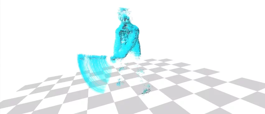 Researchers at Carnegie Mellon University have devised a method for large-scale 3D motion reconstruction of a volleyball match, the swing of a bat, and even a cascade of confetti (Image: Carnegie Mellon University)