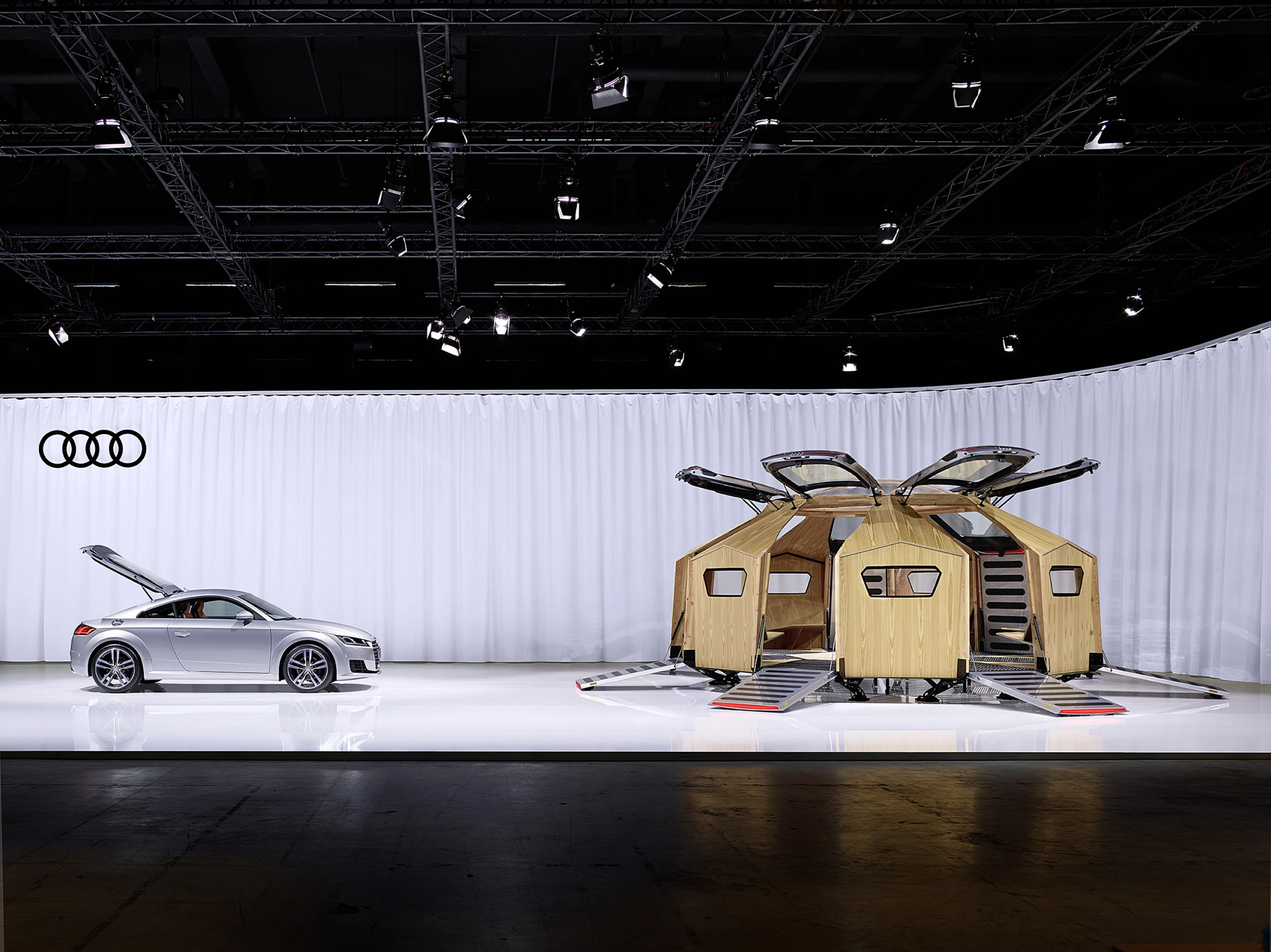 The Audi TT Pavilion is on display at the Design Miami/Basel show
