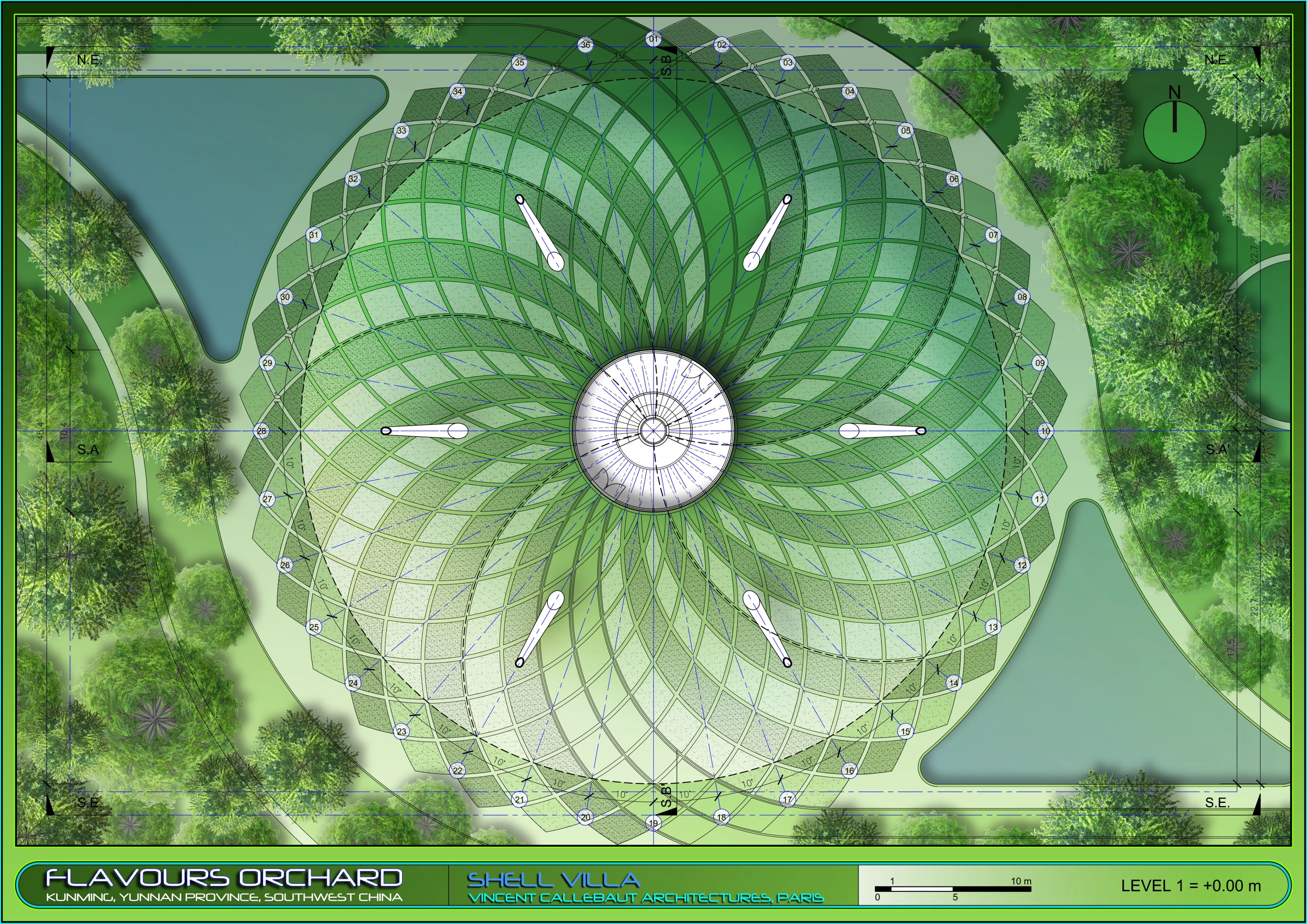 Shell Villa level 1 (Image: Vincent Callebaut Architectures)