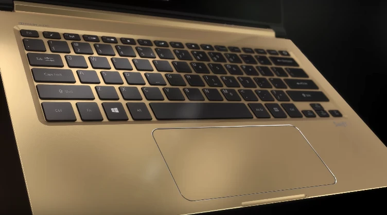 Acer has chosen black and gold for its latest laptop