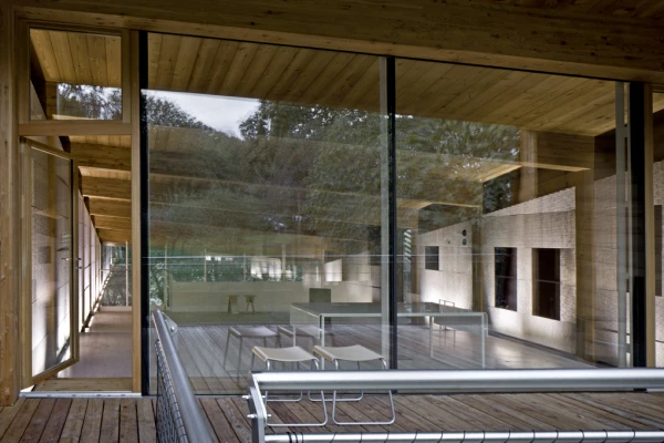 Reflective glass helps keep the heat out during the summer