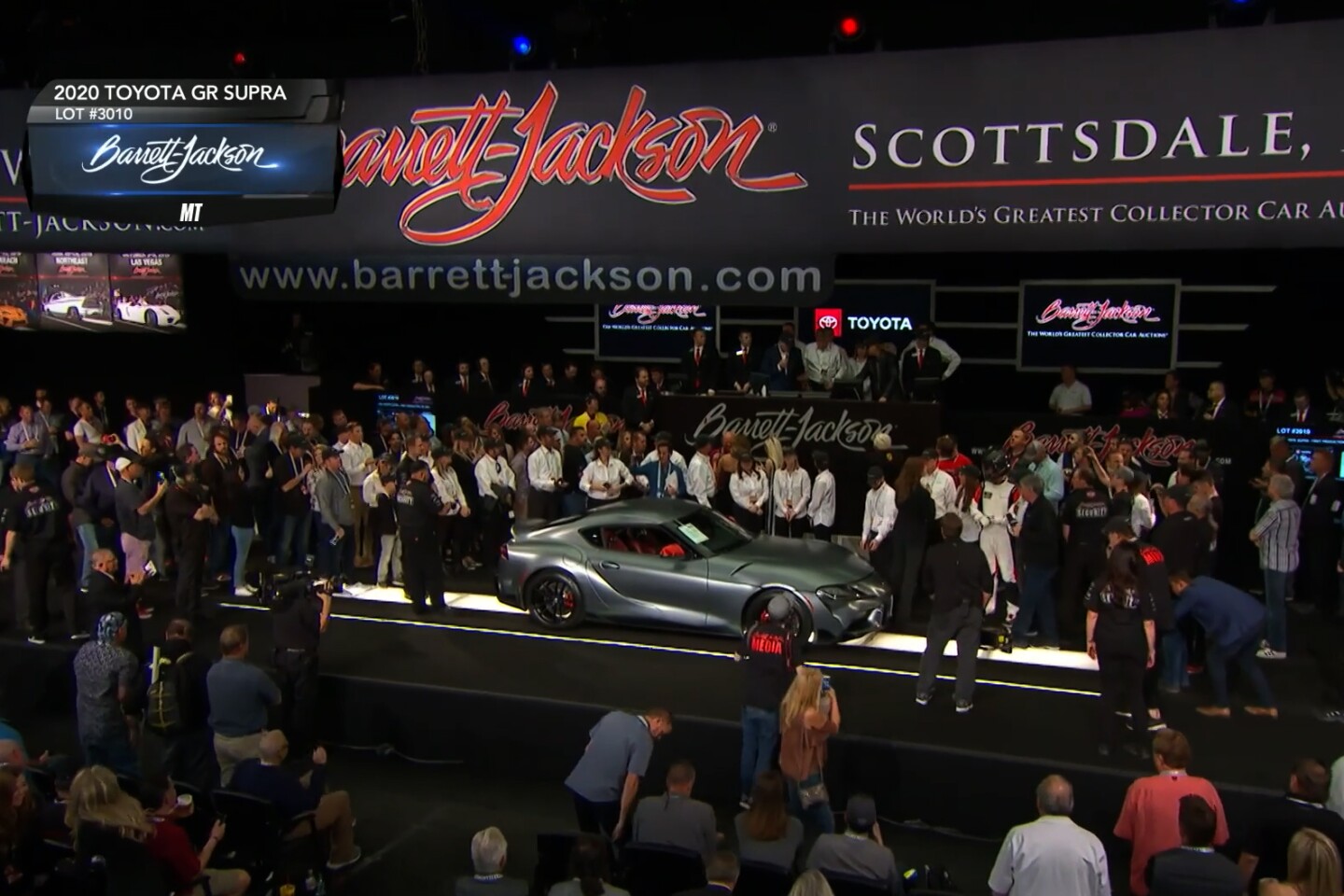 This 2020 Toyota Supra GR is the first one off the production line and wears VIN #20201. It sold for $2,100,000 at Barrett-Jackson's Scottsdale auction in January, 2020