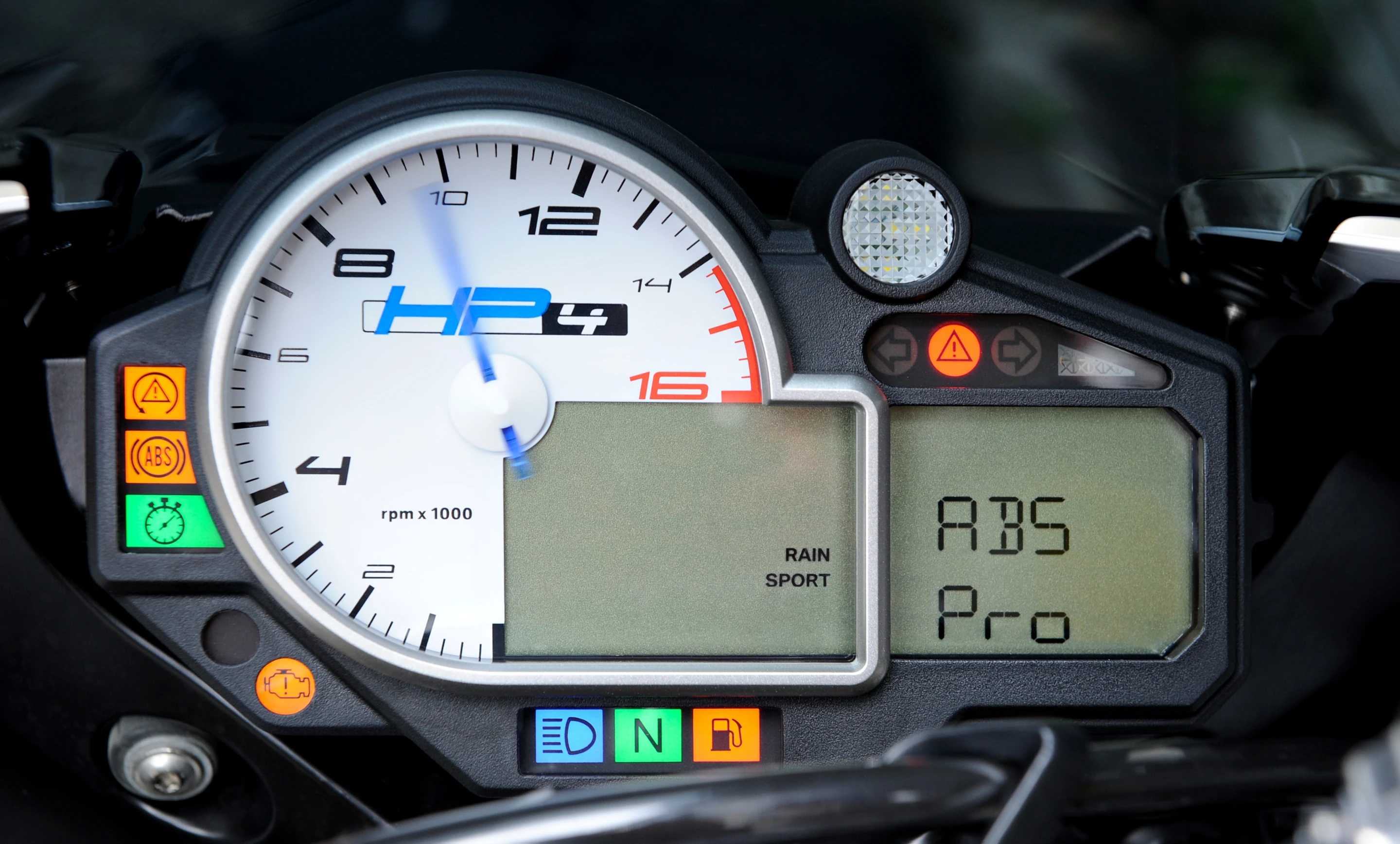 BMW HP4 dash running ABS Pro