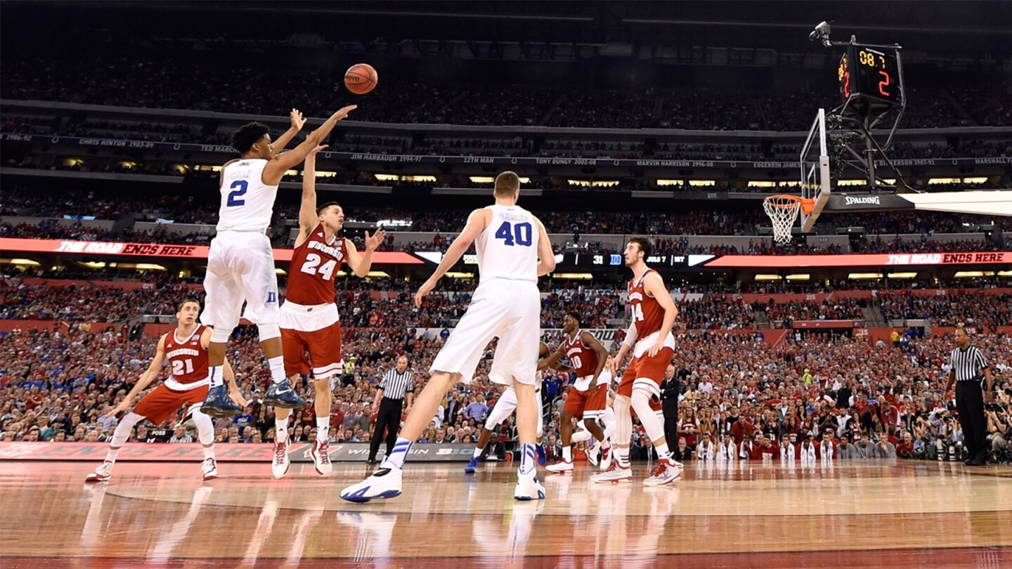 The NCAA March Madness Live app promises a court side view of the collegiate tournament