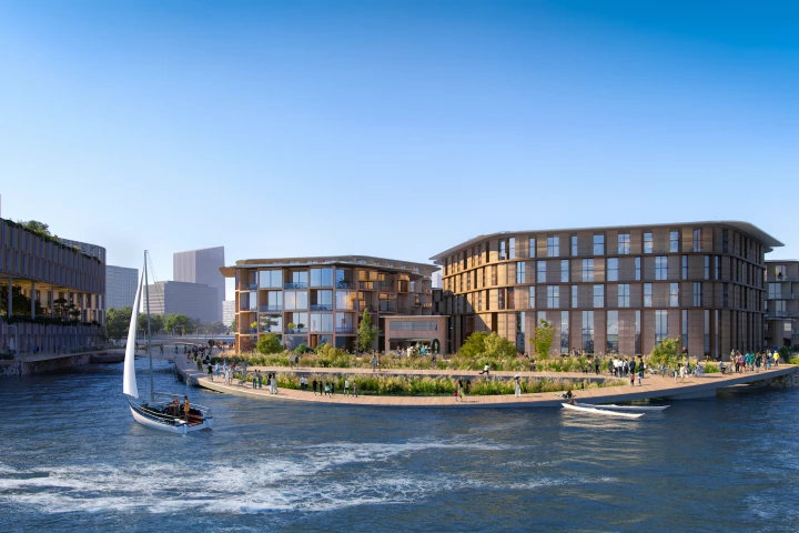 Some of Oceanix Busan's buildings will be constructed from sustainably sourced timber
