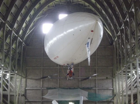 Stephane Rousson's Zeppy - pedal-powered airship.
