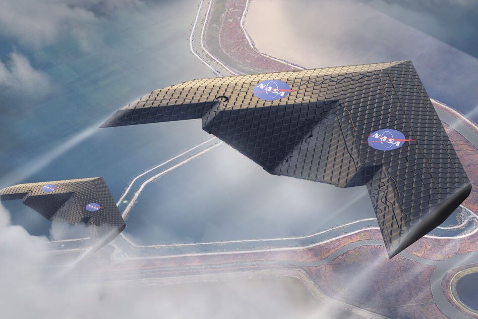 The new way of fabricating aircraft wings could enable radical new designs, such as this concept, which could be more efficient for some applications