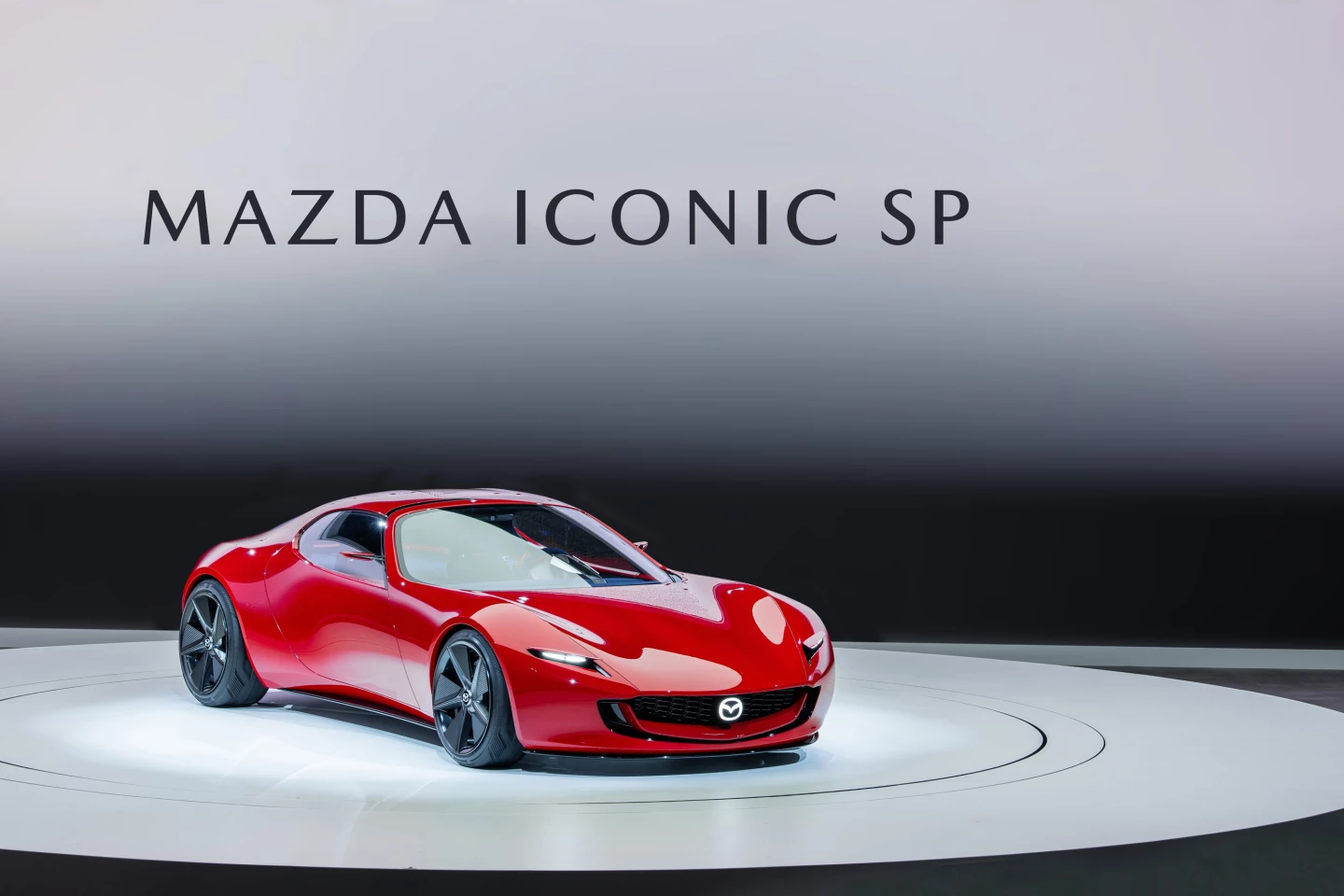 The Mazda Iconic SP's sharp eyes peek out