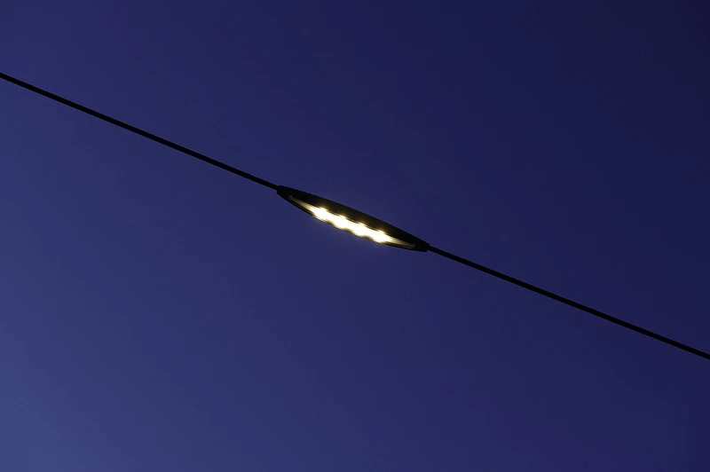FreeStreet is a suspended street lighting system, that doesn't require streetlight poles