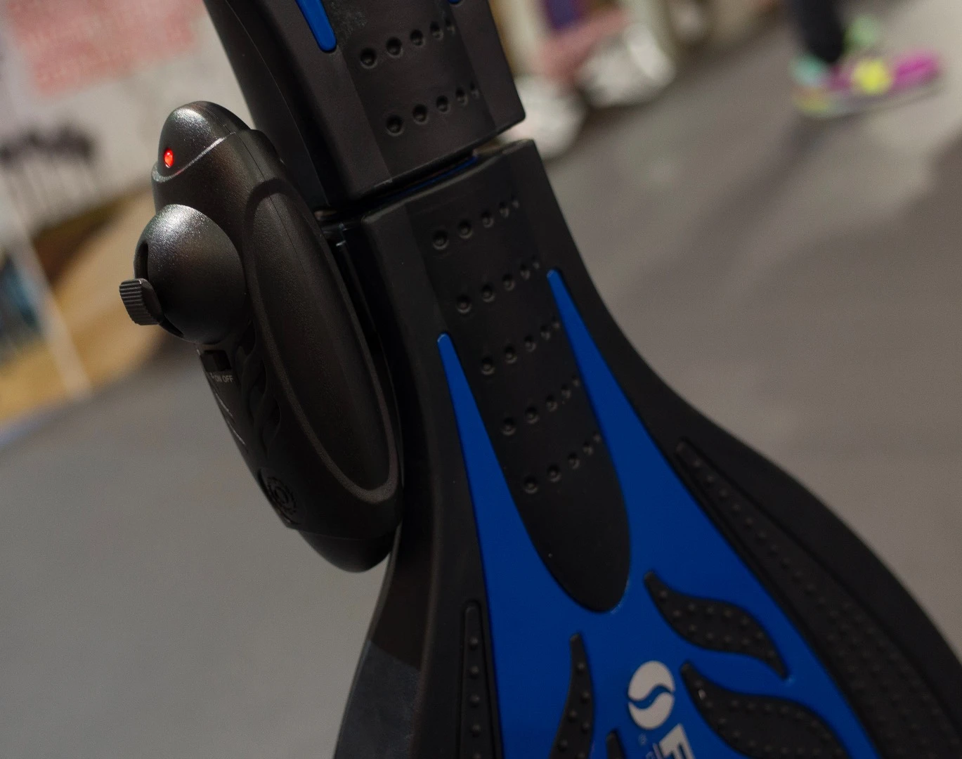The remote cane be stored on the Razor RipStik Electric